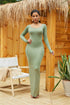 round-neck-long-sleeve-maxi-wrap-dress Sophia's Trends - Sophia's Style-Sage-M